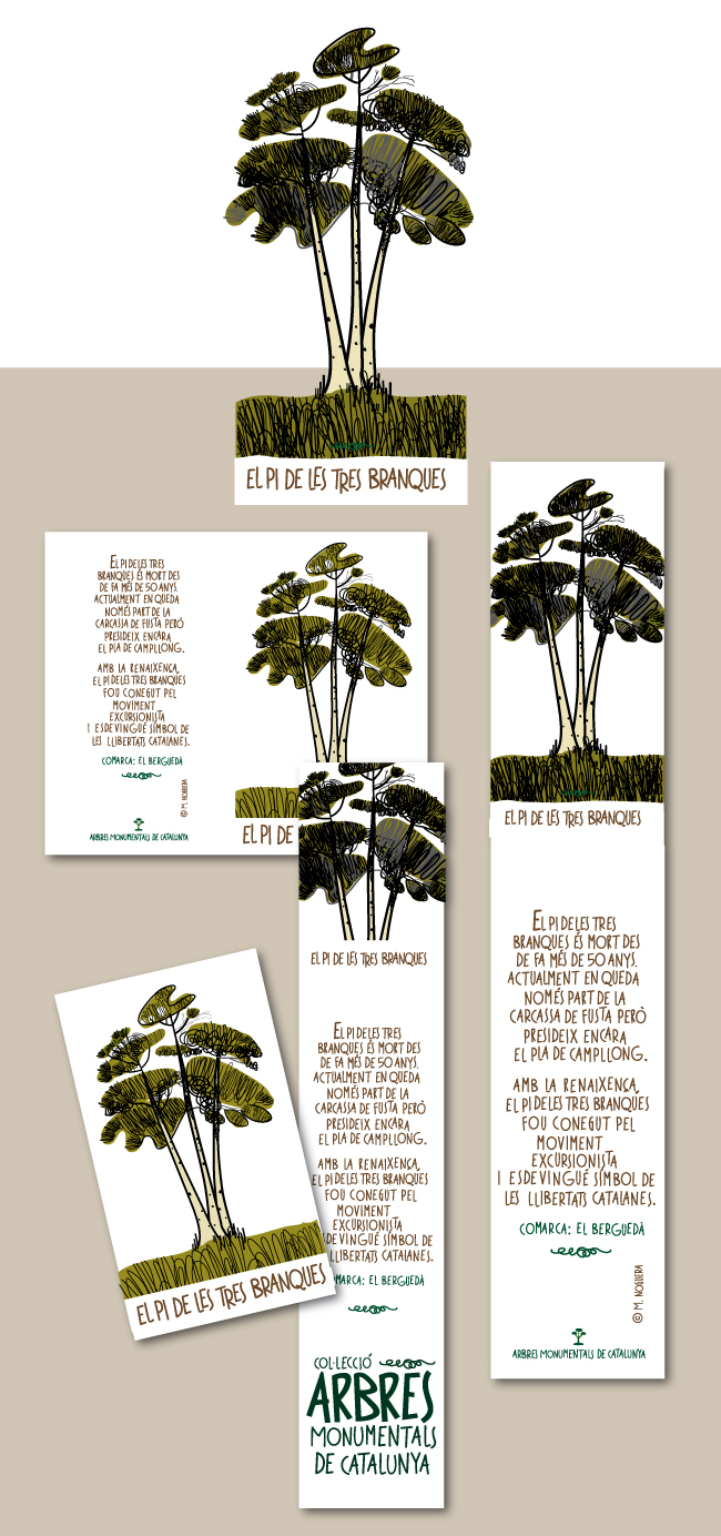 Arbres monumentals de Catalunya, illustrated by Montse Noguera